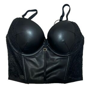 New VS leather bralette top